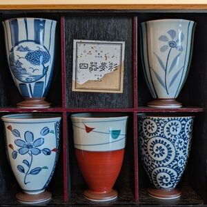 Vintage Arita 5-Piece Porcelain Japanese Tea Set In The Presentation Box